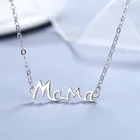 925 Sterling Silver Mothers Day Gifts 925 Sterling Silver Custom Name Letter Mama Mom Pendant Necklaces