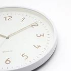 Home 12 Inch White Clean And Simple Home Goods Wall Clocks Plastic Wall Clock