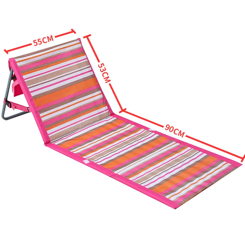 folding sun lounger beach mat with backrest