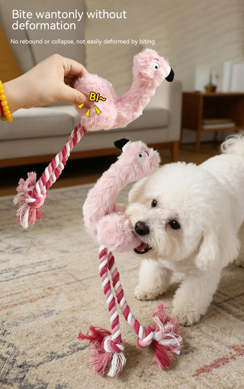 New Cute Small Animal Shape Plush Pet Toy With Squeaker Bite Resistant Chew Toy for Dogs Interactive Pet Supplies manufacture