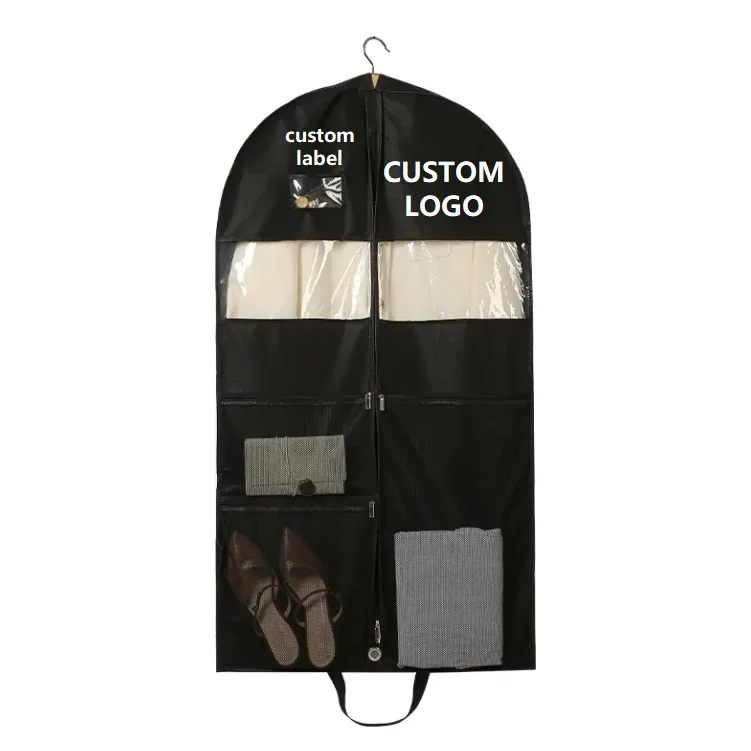 Custom Logo Garment Bags Clothes Storage Dress Dust Cover Bag Complete Set Bag for Clothes, Shoes, Accessories