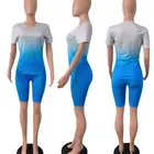 Women's 2 Piece Outfits Summer Casual Print Bodycon Shorts Pant Set For Woman A676
