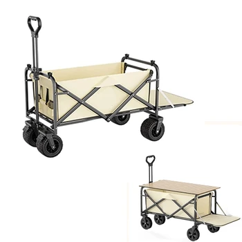 Folding wagon foldable camping hand carts trolleys camping wagon beach utility cart trolley wagon