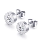 Earring Rose Gold Earrings Earrings Fashion Zircon Earring Stainless Steel Rose Gold Plated Stud Earrings