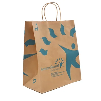 China Supplier Carry Out Brown Paper Bag With Handle For Packaging