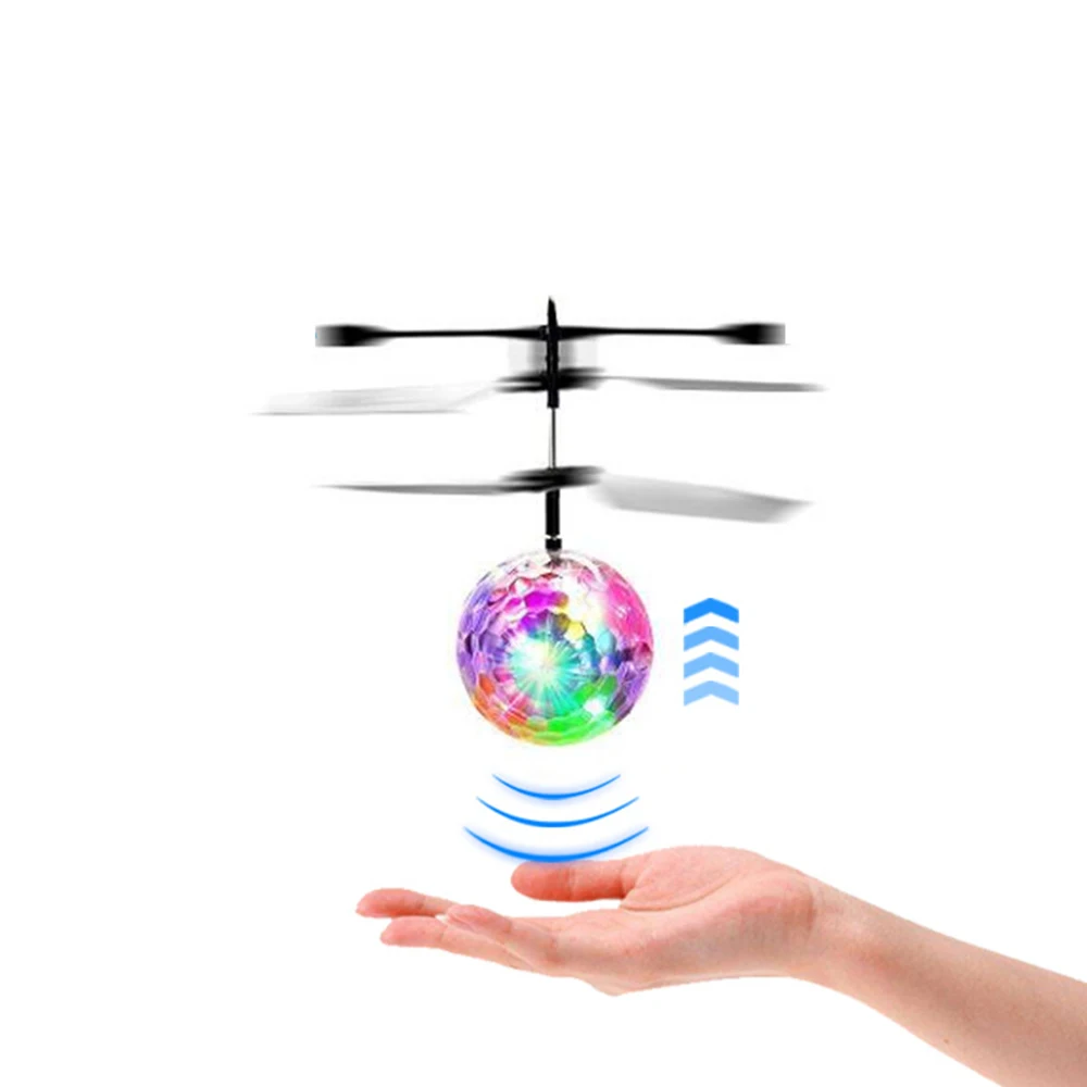 Magic Electric Flying Ball Helicopter Infrared Sensor LED Light Toys Kids Gift 