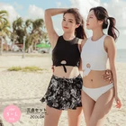 Girl Bikini New Tie-front Young Girl Bikini Floral Printing Beach Wear Japanese Girl Swimsuit