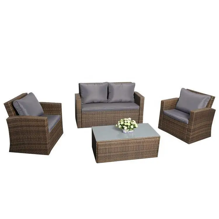 product luxury garden patio pe wicker rattan sofa set outdoor furniture-2