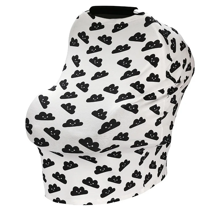 Hot Sale Cotton Striped Baby Car Seat Canopies Nursing Cover Up For Breastfeeding Baby Stroller Cover Maternity Wear For Babies