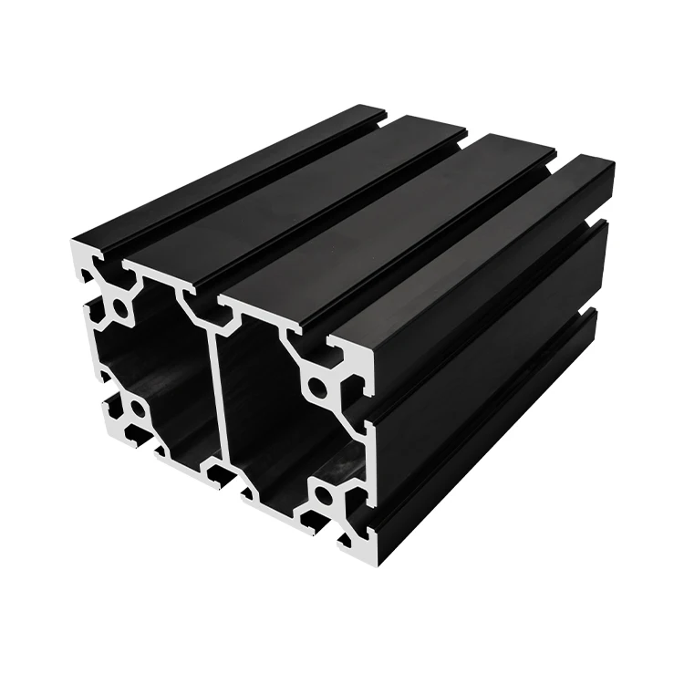 80120 Black Extruded Aluminum Profile 80 * 120 square Tube Frame Heavy-duty Industrial Aluminum Alloy Profile details