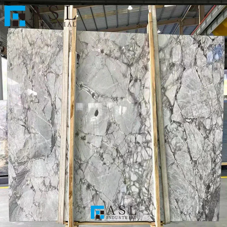 The factory designed and customized processing marble fish belly gray hotel lobby villa decoration