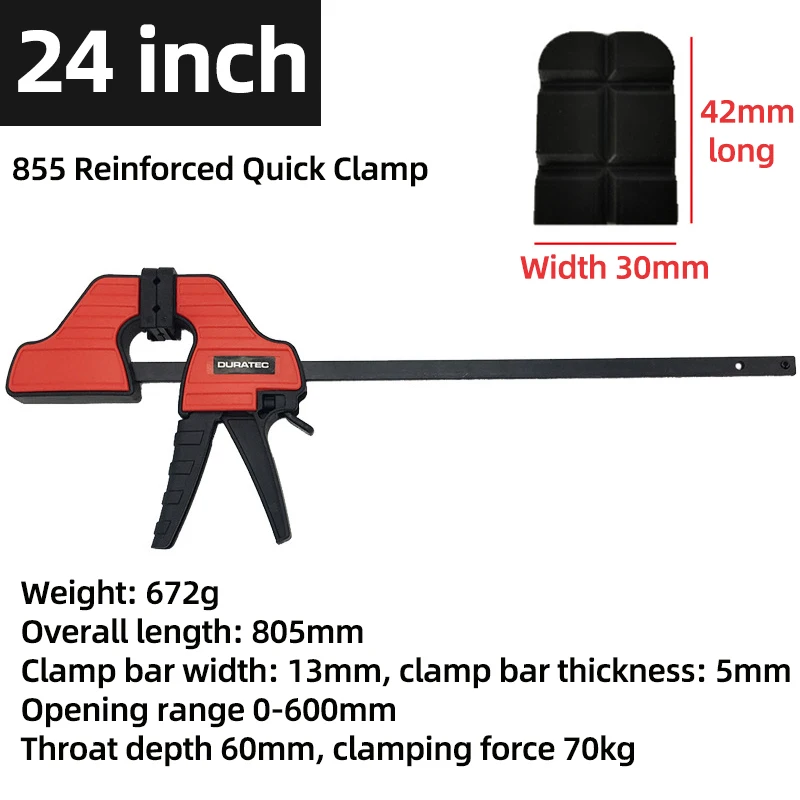 Woodworking Clamp Duratec Heavy Duty F Clamp 4 6 12 18 24 Inch Wood