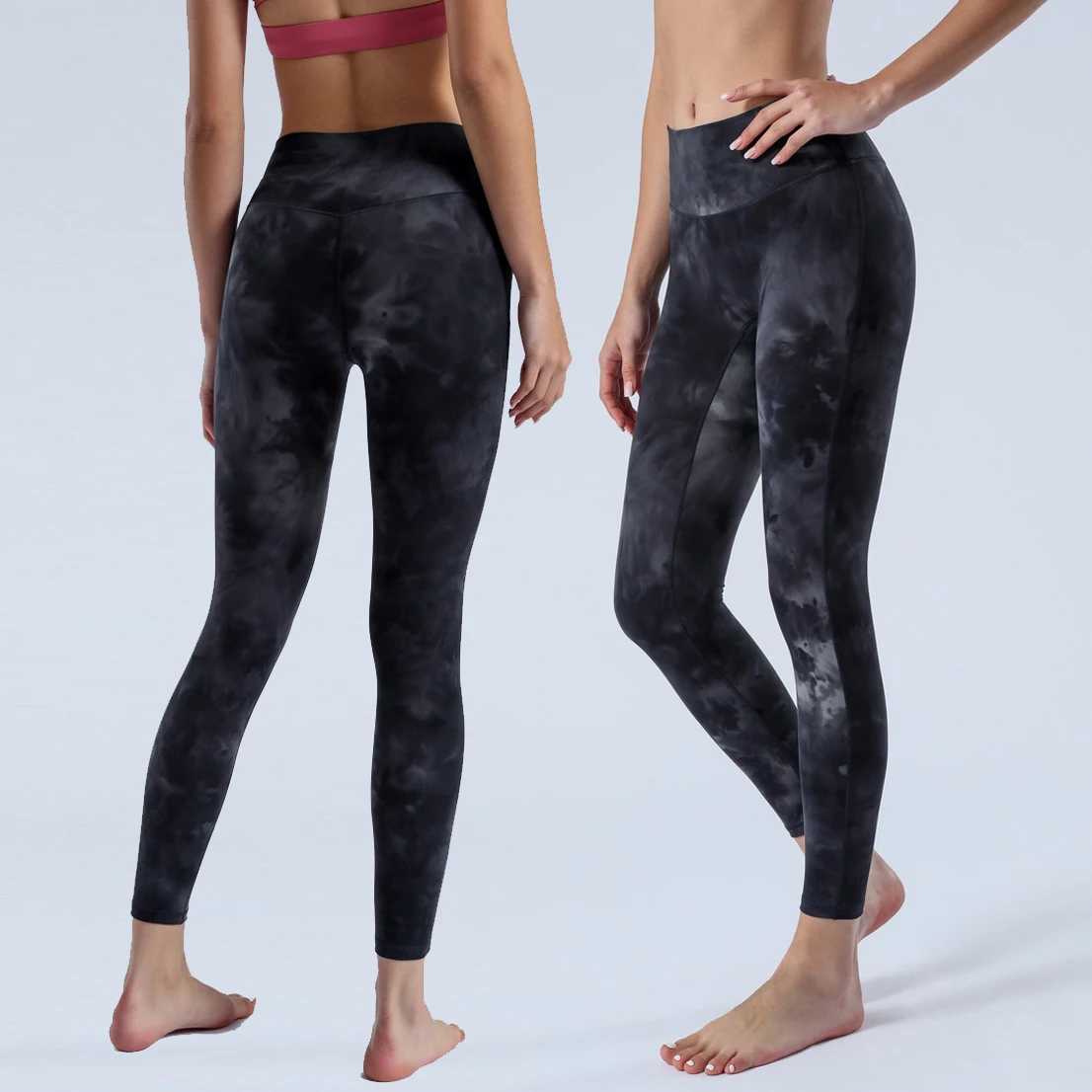 Tie-dye Nude Sport Yoga Pants Leggings 