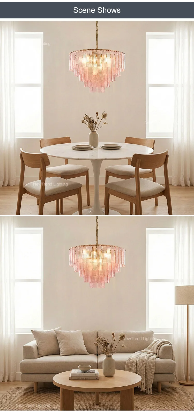 cpl 456 large multi tiered murano glass chandelier luxury long suspension light for staircase foyer-5