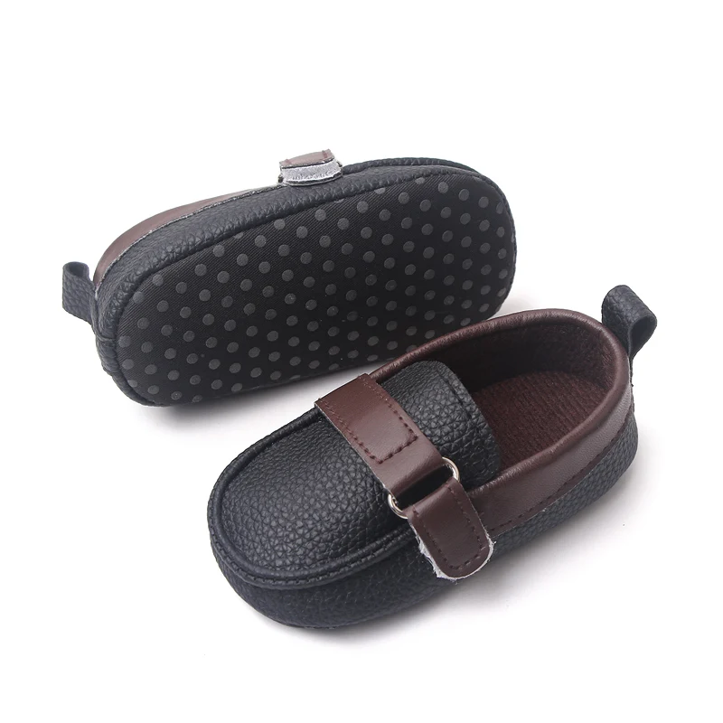 Spring and Autumn Leather Texture Fashion Baby Casual Toddler Leather Shoes supplier