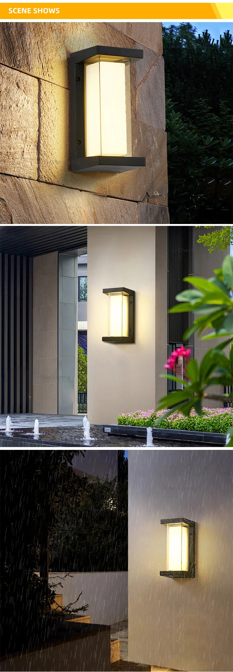 bd07 wall light for outdoor 18w 30w waterproof ip65 led ultra bright staircase courtyard entrance wall lamp-4