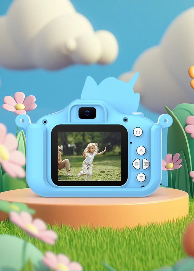 2024照片视频数码相机卡通1080P高清双相机