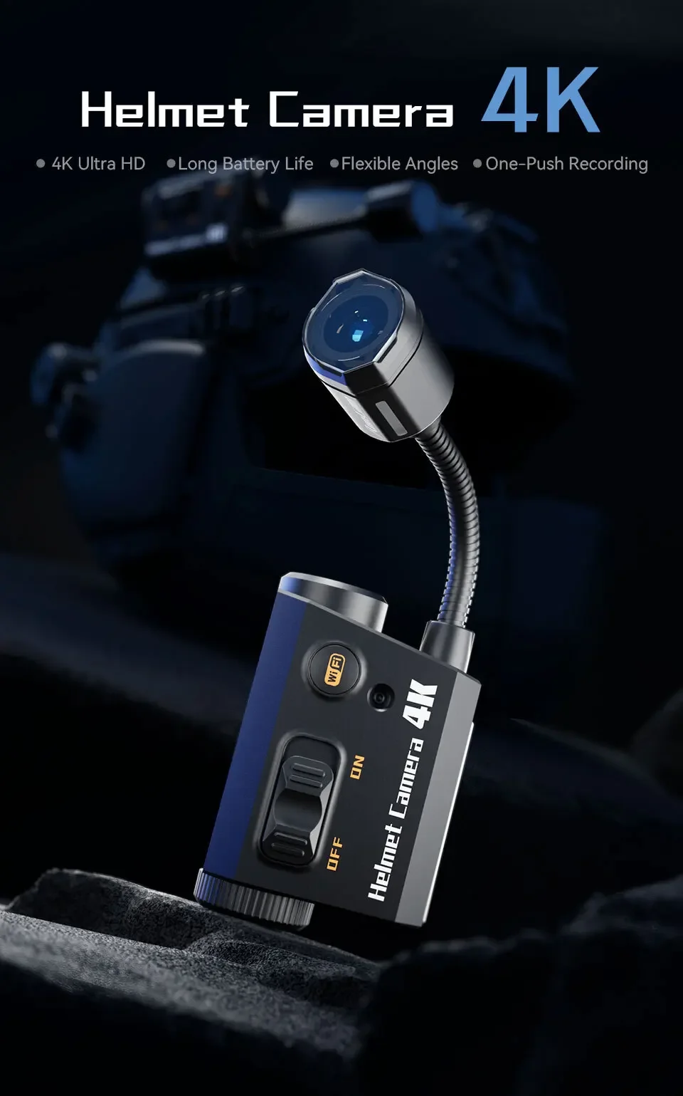 RunCam 4K Helmet Camera 60fps 1920*1080 Long Battery Life Built-in Wifi Airsoft Face Mask Recorder RC Parts & Accs