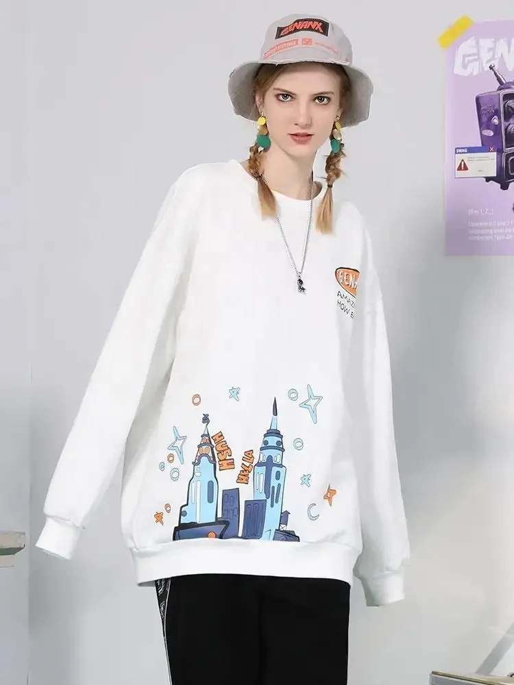 Wholesale Design High Quality Oversized Pullover Blank Female Hoodie Sweatshirt Custom Print Gym Sports Cotton Women's Hoodie