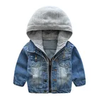 Boys Boy Kids Patchwork Jeans Jacket Boys Hoodie Hot Selling Vintage Denim Fabric Coat For Boys