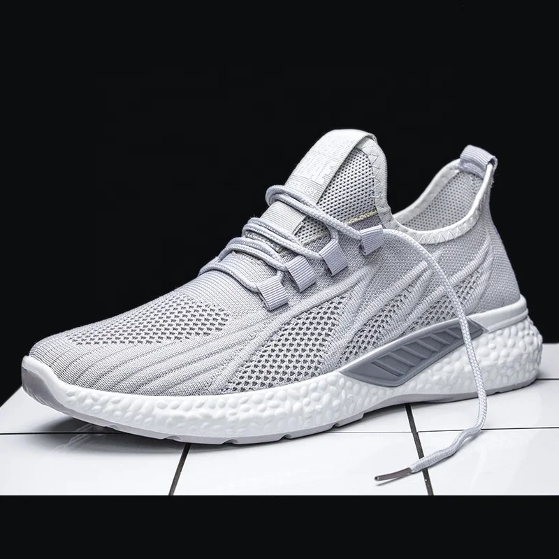 Latest Design Breathable Knitted Sport Shoes Casual women Sneaker Running Shoes