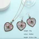 Jewelry Acrylic Ladies Custom Luxury Jewelry Sets Women Wedding Heart-shaped Hawaiian Acrylic Necklace Earrings