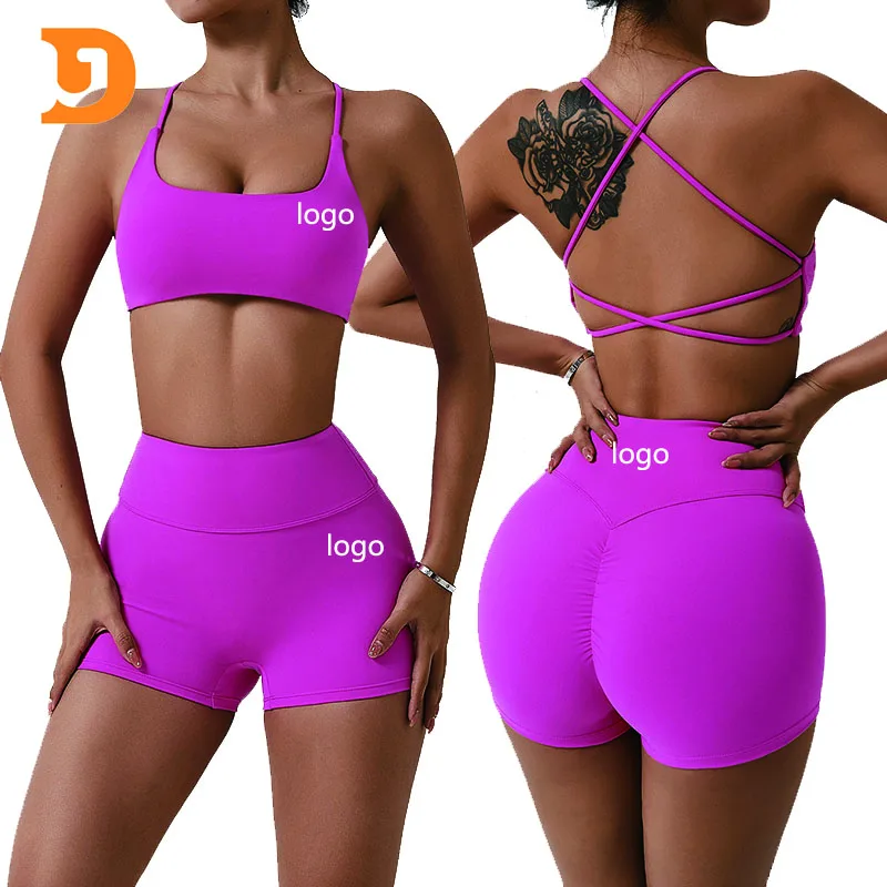 OEM Sportswear Workout Two Piece Set Women Clothing Sexy Yoga Gym Fitness Sets
