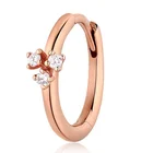 18k Gold Earrings Earrings Gemnel Fashion Sterling Silver 18k Gold Classic Single Diamond Huggie Hoop Earrings