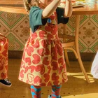 Baby Skirt 2021 Spring New Children Set Cute Full Print Love Girl Set Baby Strap Skirt