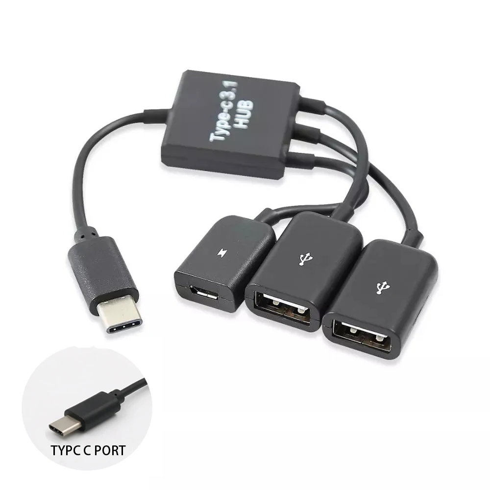 Hub Adapter 4 In 1 Usb3.0 Type C To Micro Usb Power Charging Host Otg Cable - Buy 4 In 1 Type C To Micro Usb Otg Cable,Usb C 3.0 Male
