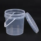 Clear White Transparent Ice Cream Packing Pail Small 1L Plastic Bucket With Food Grade PP Material