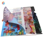 Custom Print A4 Plastic PP Office Supplies Clear L Shape File Transparent Document Folder