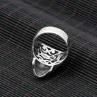 Sterling Silver Silversilver Mens Vintage Black Ring Carved Crosssun Flowerskeleton Sterling Silver Skull Rings