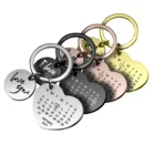 Gift Items Promotional Calendar Keyring Boyfriend Girlfriend Custom Heart Shaped Calendar Keychain Gift Items