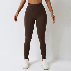 High Waisted push up booty butt lifting sexy Ribbed Seamless workout tight Scrunch Women leggins para mujer Yoga Pants Leggings