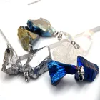 Agate Necklace Natural Crystal Stone Pendant Irregular Raw Gemstone Agate Irregular Necklace Pendant