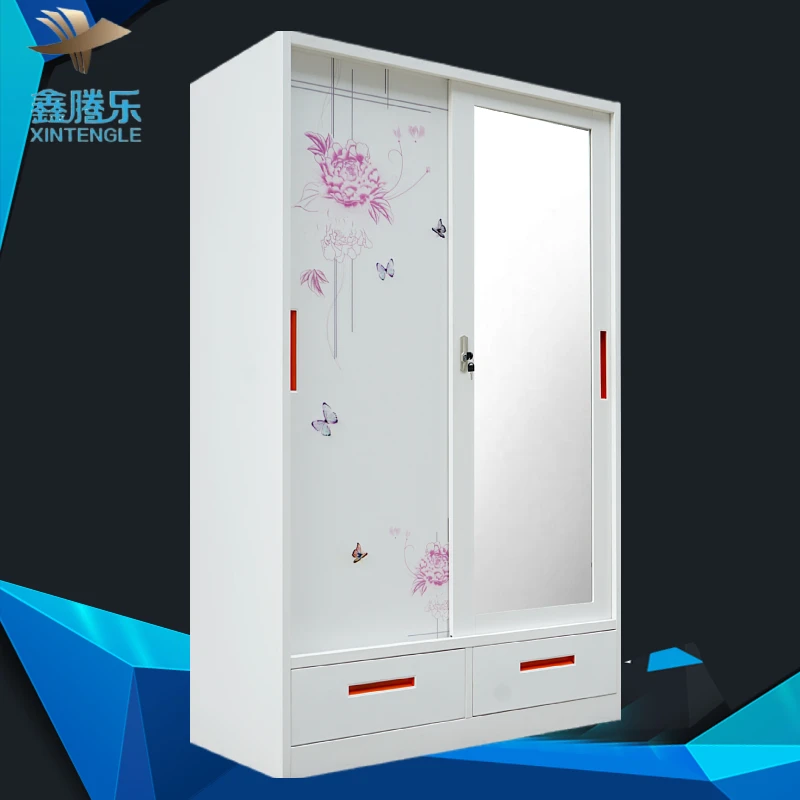 lemari pakaian steel bedroom wardrobe design factory directly steel bedroom print wardrobe