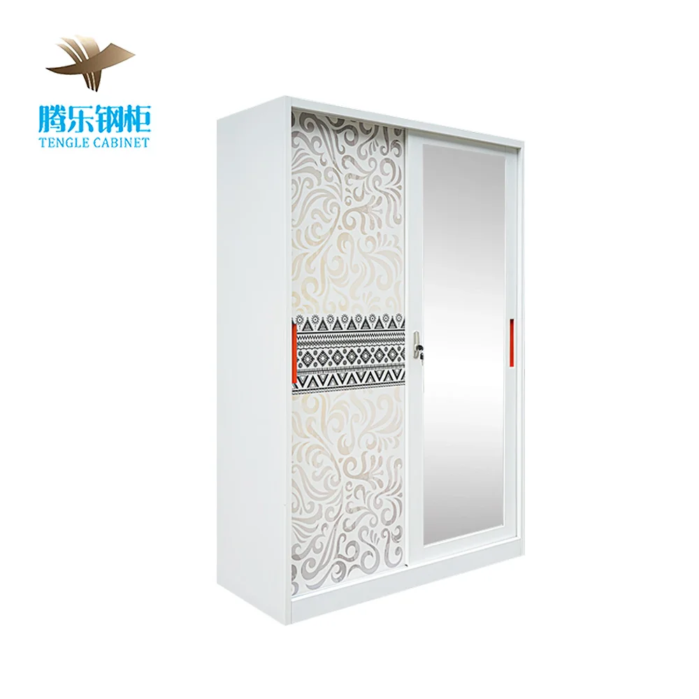 Modern Detachable Bedroom Wardrobe New Design Metal Printed Closet Cabinets Almirah Clothes Storage with Modern Style