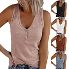 Women 2021 Custom Summer Knit Sweater V Neck White Lady Women Sleeveless Tank Top
