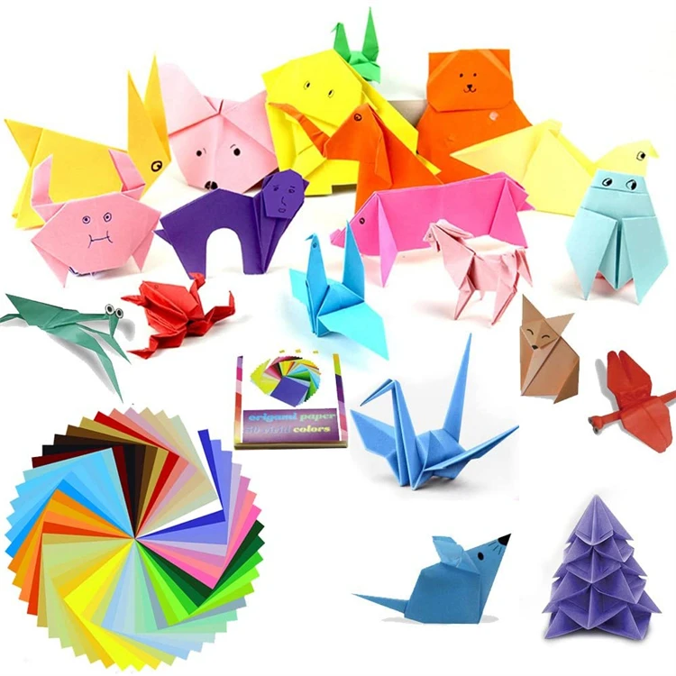 100 hojas de doble cara de papel de Origami 