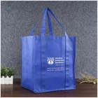 Blue Bag Eco Friendly Navy Blue 80gsm Non Woven Polypropylene TNT Bag With Custom Logo