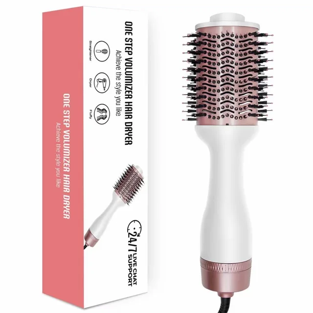 One Step Hair Dryer and Volumizer - Salon Multi-function Hair Dryer & Volumizing Styler Comb,Hot Air Paddle Styling Brush