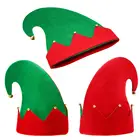 Bells Xmas Hat Xmas Santa Christmas Elf Felt Hat With Jingle Bells For Holiday Party Costume Favors Gifts Accessories