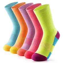 Crew Socks Women Customized Sporting  Women Socks Hiking Running Thick Cushion Athletic Crew Socks