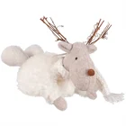 Holiday Western New Year Gift Holiday Decoration Laying Reindeer Plush Doll Figurine Xmas Reindeer Christmas