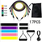 Band Anchor 11pc Home Workout Exercise Fitness Resistance Band Set With Handles Door Anchor And Ankle Straps