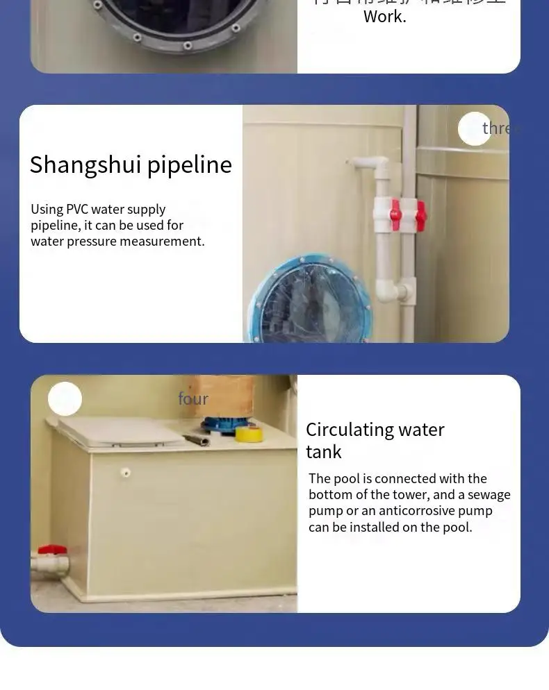 Wet Scrubber Spray Tower, PP, Air Purifier Filter - detail 12