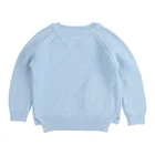 Clothes Knit Wholesale Baby Clothes Boy Girls Knit Pullover Clothes Solid Kids Baby Fall Winter Sweater