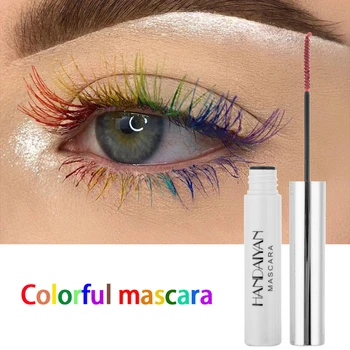 Volumizing waterproof colored liquid mascara curling thin tube fine eyelash makeup long lasting smudge-proof lifting mascara