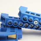 CNGP 10P Connecting Terminal Block Blue Earth Copper Neutral Bar In Combined Insulator